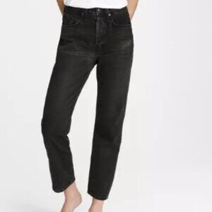 rag  & bone Maya "Worn Black" High-Rise Ankle Slim Jean, size 27